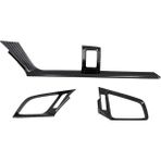 Quee-Niei 3pcs Karbon Fiber Araba Kontrol Paneli Ac Honda Civic Sedan Için Hava Havalandırma Outlet Kapak Trim Çerçeve 2016 2017 2018 2019 2020 2021 (Yurt Dışından) - Siyah