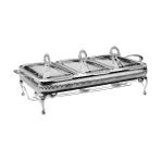 Queen Anne İngiliz Gümüşü Üç Bölmeli Isıtıcılı Yemek Servis 51 x 26 x 18 cm