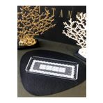 Queen Bee İstanbul Dantel Desenli Baton Tipi Pleksi Tepsi -30x14cm- Çay Kahve Pasta Servis Sunum