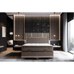 Queen Bee Napol Peluş Pedli Kahverengi Pocket Yaylı Ortopedik Rollpack Yatak - 100 x 200 cm