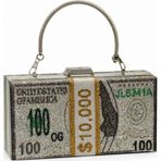 Queen Elizabeth Kadın Abiye Portföy Çanta Dolar Desenlı Gf-01