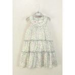 Queen Kids Kız Çocuk Çiçekli Elbise Ekru - 6 - 7 Yaş