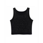 Queen Kids Kız Çocuk Likralı Taşlı Body Siyah - 11 - 12 Yaş