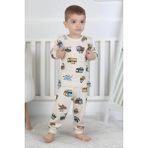 Queen Kids Queenkids Erkek Çocuk PJ-34217 Pijama Takımı Bebek Bej - 18 - 24 Ay