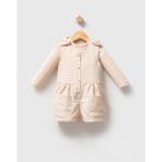Queen Kids Queenkids Kız Bebek 5573 Salopet Pudra - Toz Pembe - 3 - 6 Ay
