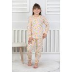 Queen Kids Queenkids Kız Çocuk PJ-51201 Pijama Takımı Avokado Somon - 6 - 7 Yaş