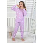 Queen Kids Queenkids Kız Çocuk PJ-51219 Pijama Takımı Mor Unicorn - 3 - 4 Yaş - Lila