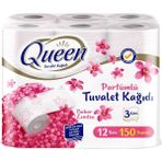 Queen Parfümlü Tuvalet Kağıdı 3 Katlı 12'li (4'li Paket)
