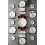 QUEEN Segah Model Rölyefli 6 Kişilik 23 Parça Modern Kahvaltı-Brunch Takımı (Sosluklu)