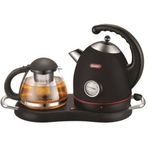 Queen Teachat QC-035S Black Cam Demlikli Çay Makinesi