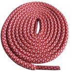 Queenbox 4,5 mm Yuvarlak Ayakkabı Bağcığı Yedek 22 Renk Ekose Ayakkabı Dantel Kareli Çift Baskı İki Renkli Dokuma Desen Dantel 80-160 cm Ayakkabı Çizme için, Beyaz Kırmızı Kırmızı Kırmızı, 120cm/47.24inch