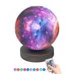 Quenlite QC-426 Led AY Gece Lambası Işık 3D Galaksi Dolunay Görünüm 15 cm Çap