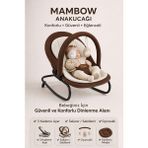 Quero Mambow Ana Kucağı, Premium Cotton, 3 Kademe Ayarı, Sallanır, Sabitlenir, Oyuncaklı Ana Kucağı, Nefes Alabilen Kumaş, Terletmez, Yumuşak Pedli Ana Kucağı - Kahve