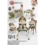 Quero Yummy 12IN1 Mama Sandalyesi 12 Özellik Portatif Çalışma, Oyun Masalı Çok Fonksiyonlu Mama Sandalyesi - Mint Yeşili