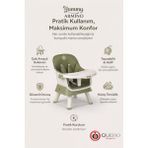 Quero Yummy Armino 4in1 Yükseltici Mama Sandalyesi 4 Özellik Sandalye Üstü Fonksiyonlu Mama Sandalyesi - Haki