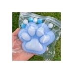 QUEVİLİY 10 CM Kedi Patisi-taba Sukuşi - Squishy Pati- Tüylü Pati - Stres Oyuncak (mavi)