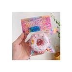 QUEVİLİY Donut-taba Sukuşi - Squishy Donut- Tüylü Donut - Stres Oyuncak (PEMBE)