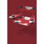 Qufi Desenli Katlanır Kamp Piknik Sandalyesi Rejisör Koltuğu Kırmızı - 6456 Ecorce Tube Marron - Polyester