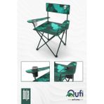 Qufi Desenli Katlanır Kamp Piknik Sandalyesi Rejisör Koltuğu Yeşil - 6456 Ecorce Tube Marron - Polyester