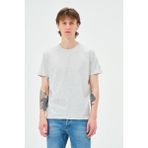 QUHOX Erkek Bisiklet Yaka Regular Kalıp T-shirt Kar Melanj