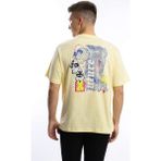 Quhox Erkek Oversize Fit Future Baskılı Basic Tişört Sarı - XL