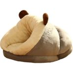 Quick Bura Dört Mevsim Evrensel Terlik Kedi Yuvası Sonbahar Ve Kış Yarı Kapalı Kedi Evi Yuvası Mat Evcil Hayvan Yuvası (Yurt Dışından) - Açık Gri