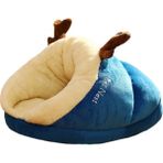 Quick Bura Dört Mevsim Evrensel Terlik Kedi Yuvası Sonbahar Ve Kış Yarı Kapalı Kedi Evi Yuvası Mat Evcil Hayvan Yuvası (Yurt Dışından) - Mavi