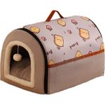 Quick Bura Köpek Kulübesi Sıcak Kedi Villası Köpek Yarı Kapalı Ev Yuvası Dört Mevsim Evcil Hayvan Yuvası Kedi Yuvası Köpek (Yurt Dışından) - Lila