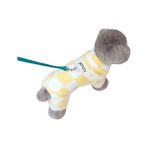 Quick Bura Pet Çift Taraflı Kadife Üç Renkli Ekose Dört Bacaklı Kadife Ceket (Yurt Dışından) - Sarı - XL