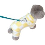 Quick Bura Pet Çift Taraflı Kadife Üç Renkli Ekose Dört Bacaklı Kadife Ceket (Yurt Dışından) - Sarı