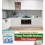 Quick Care Dezenfektanlı Yüzey Temizlik Havlusu 400 Yaprak, Yedek Poşet Beyaz Sabun Kokulu