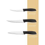 Quick Chef Bıçak Seti 3 Parça-Siyah
