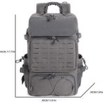 Quickprep 45L Taktik & Spor Sırt Çantası | Su Geçirmez Premium Seri - Gri