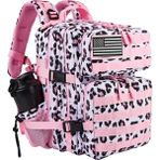 Quickprep Taktik Su Geçirmez Sırt Çantası - 25 Litre Dağcı ve Kamp Çantası - Tactical Backpack - Pembe