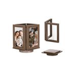 QuickStoq Dönen Resim Çerçeveleri 15,7 x 10,5 cm Çift Ahşap Fotoğraf Çerçevesi Mıknatıslı