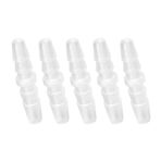 Quickun Plastik Hortum Dikeni Bağlantı Elemanı, 1/4" x 1/4" Dikenli Ekleme Mender Eklem Adaptörü Birleştirme Bağlantısı (5'li Paket)