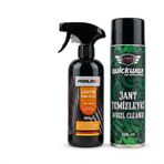 Quickwax Jant Temizleyici 500ml & Parlax Lastik Parlatıcı 500ml Profesyonel Bakım Seti - Demir Tozu Temizleme Etkili Jant Temizleyici ve Islak Görünümlü Lastik Parlatıcı