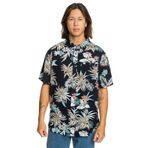 Quıcsilver Lemnas Hawaii Kurzarm hemd Erkek Gömlek koyu mavi EQYWT04559