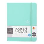 Quijote Paper World Libro de Puntos A5 – Noktalı not defteri, ekstra yumuşak ciltli, 80 sayfa, 100 g/m², elastik kilit, planlama, çalışma, mektup veya günlük, turkuaz