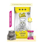 Quik 5LT Bebek Pudralı Bentonit Topaklaşan Doğal Kokusuz Kedi Kumu + Koku Giderici Hediyeli