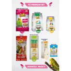 Quik 7li Set - Muhabbet Kuşu Besin Vitamin Bakım Başlangıç Seti - Kraker Min. Blok Muhabbet Yemi Dal Darı