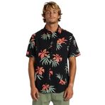 Quiksilver Apero Classic - Erkekler için kısa kollu gömlek., Black Aop Mix Bag Ss, S