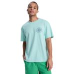 Quiksilver CURVE PALM Bisiklet Yaka Baskılı T-Shirt, XL, TYCC2B795604BF37A831F0400, Mavi, Erkek