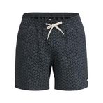 Quiksilver Deniz Şortu Stretch Printed Volley 16", L, EQYJV04217, Anthracite, Erkek