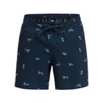 Quiksilver Deniz Şortu Stretch Printed Volley 16", XL, EQYJV04217, Total Eclipse, Erkek
