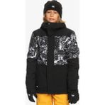 Quiksilver EQBTJ03155 Mission Printed Block Siyah Çocuk Kayak Montu