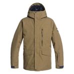 Quiksilver EQYTJ03266 Kahverengi Mission Solid Erkek Kayak Snowboard Su Geçirmez Kar Montu