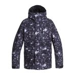 Quiksilver EQYTJ03267 Siyah Beyaz Mission Printed Erkek Snowboard Su Geçirmez Kar Montu