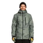 Quiksilver EQYTJ03428-GNB1 Yeşil Mission Printed Erkek Snowboard Kayak Montu