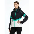 Quiksilver ERJTJ03512-PEAK CHIC SOFTSHELL JK Siyah Desenli Kadın Waterproof Kayak Montu